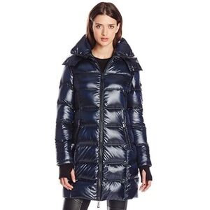 BCBGMaxAzria Shiny Brown Puffer Jacket